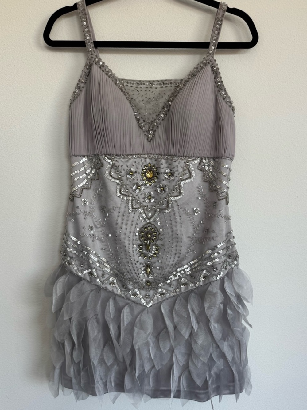 Sue Wong Bead Embellished Mini Dress
